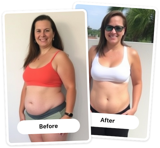 Before and after weight loss results for Jennifer C.