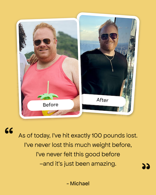 Before and after weight loss results